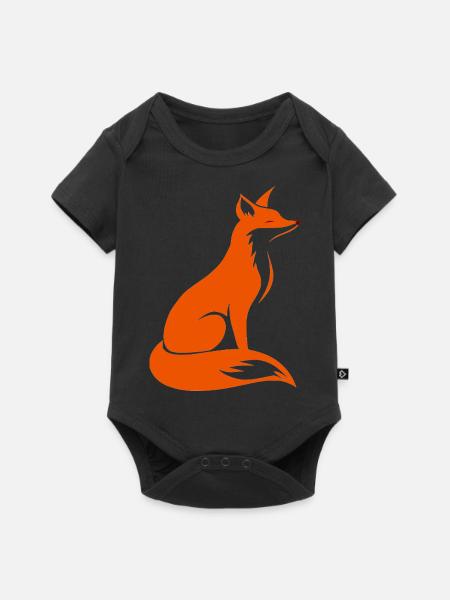 Fuchs - Baby Premium Kurzarmbody - Schwarz