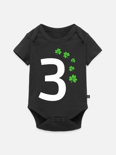 3 - Baby Premium Kurzarmbody - Schwarz