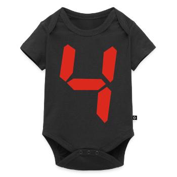 4 - Baby Premium Kurzarmbody - Schwarz - Vorne