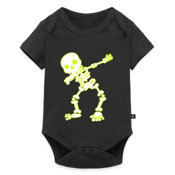 Halloween Dab Dance Skelett I Dabbender Geist - Baby Premium Kurzarmbody - Schwarz - Vorne