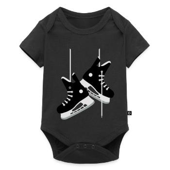 Patins de hockey sur glace - Body à manches courtes Premium Bébé - noir - Devant