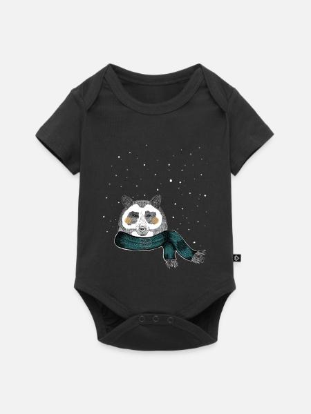 Winter Bär - Baby Premium Kurzarmbody - Schwarz