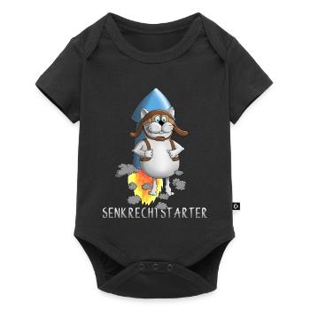 Funny rocket - take off - takeoff - Baby Premium short-sleeve bodysuit - black - Front