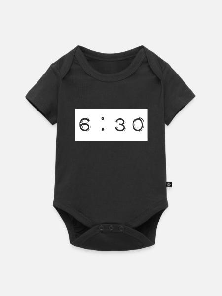 6:30 - Body à manches courtes Premium Bébé - noir