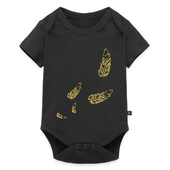 Plumes - Symbole / or - Body à manches courtes Premium Bébé - noir - Devant