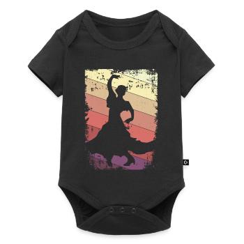 Flamenco Danse - Body à manches courtes Premium Bébé - noir - Devant