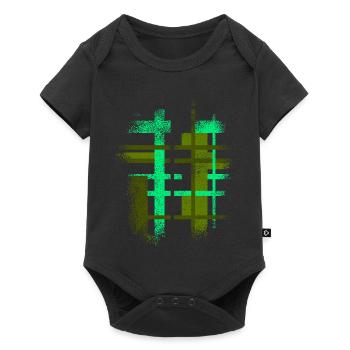 Abstract Cyber VINTAGE Background Design - Baby Premium short-sleeve bodysuit - black - Front