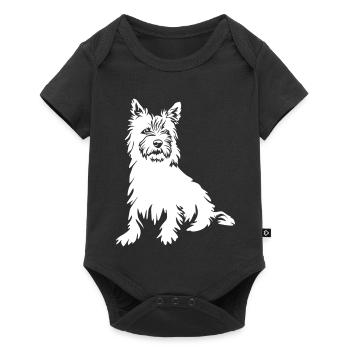 Cairn Terrier "Black Edition" - Baby Premium Kurzarmbody - Schwarz - Vorne