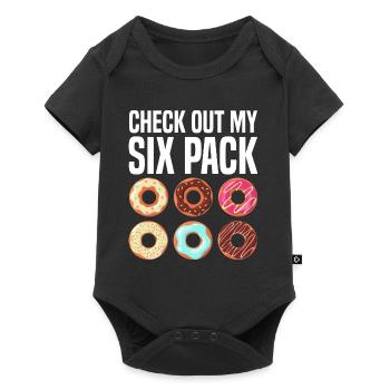 Six pack donut - Baby Premium short-sleeve bodysuit - black - Front