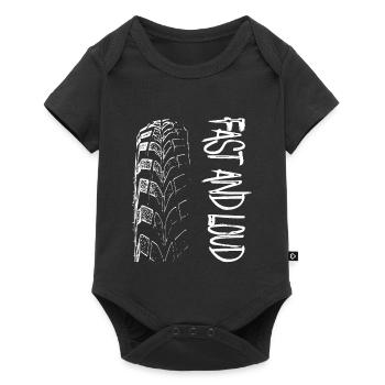 Rapide et fort / Tuning / Voiture / Moto / Pneus - Body à manches courtes Premium Bébé - noir - Devant