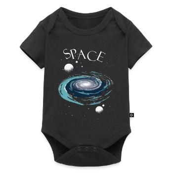 Space Weltraum - Baby Premium short-sleeve bodysuit - black - Front