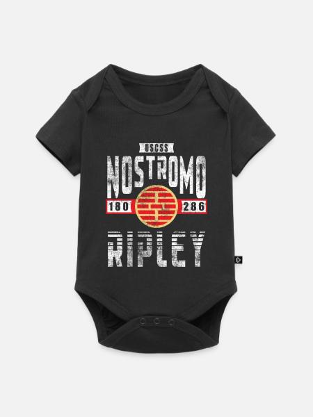 Alien Nostromo Besatzungsrang Ripley - Baby Premium Kurzarmbody - Schwarz