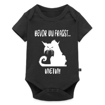 Bevor du fragst, Nein ! - Baby Premium Kurzarmbody - Schwarz - Vorne