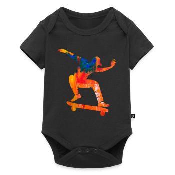 skateboard - Body à manches courtes Premium Bébé - noir - Devant