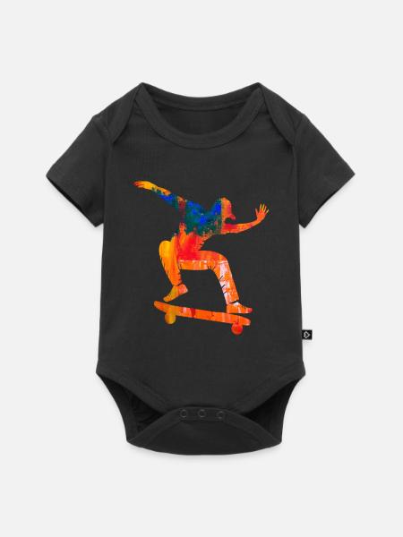 Skateboard - Baby Premium Kurzarmbody - Schwarz