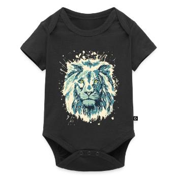 Lion - Lion's Head - Wildcat Safari - Baby Premium short-sleeve bodysuit - black - Front