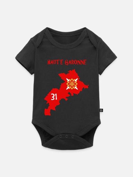 Haute Garonne - Baby Premium Kurzarmbody - Schwarz