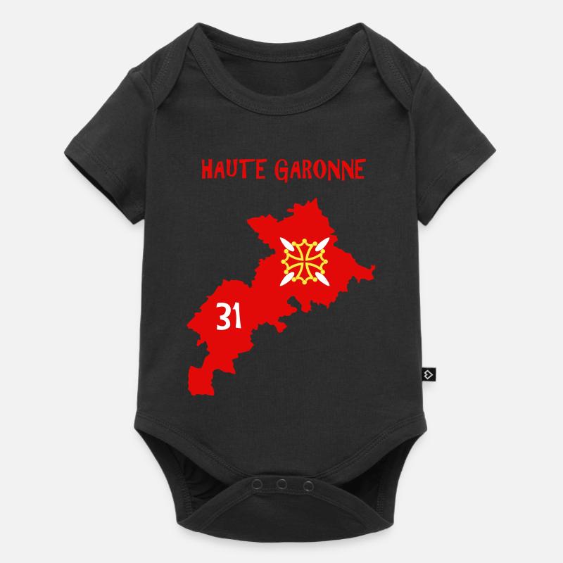 Haute Garonne - Body à manches courtes Premium Bébé - noir