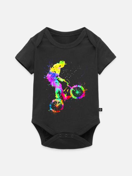 Bmx Fahrrad Trick | Freestyle Bmx Rad - Premium kortærmet baby-body  - sort