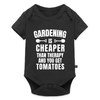 gardening, gardening, gardening - Baby Premium short-sleeve bodysuit - black - Front