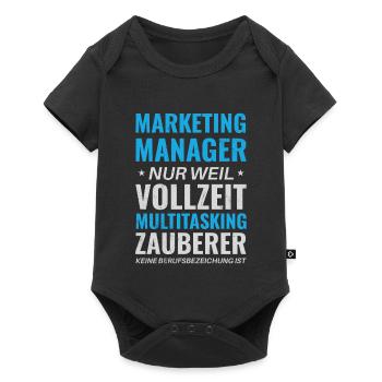 Marketing Manager – Multitasking Wizard - Baby Premium short-sleeve bodysuit - black - Front