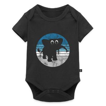 Eléphant éléphant pour enfants - Body à manches courtes Premium Bébé - noir - Devant