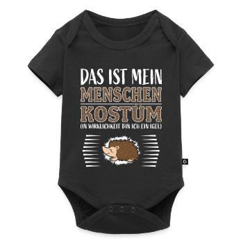 Igel Kostüm Lustiger Spruch Funny Shirts Karneval - Baby Premium Kurzarmbody - Schwarz - Vorne