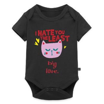 big love valentine - Baby Premium Kurzarmbody - Schwarz - Vorne
