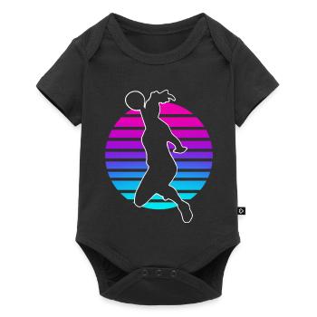 Handball Handball Joueur de handball féminin - Body à manches courtes Premium Bébé - noir - Devant