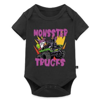 Easter Bunny et Easter Egg Monster Truck Rccars - Body à manches courtes Premium Bébé - noir - Devant