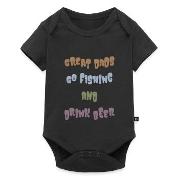 Fishing Daddy Father's Day Gift - Baby Premium short-sleeve bodysuit - black - Front