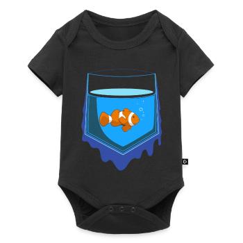 Pocket Fish - Baby Premium short-sleeve bodysuit - black - Front