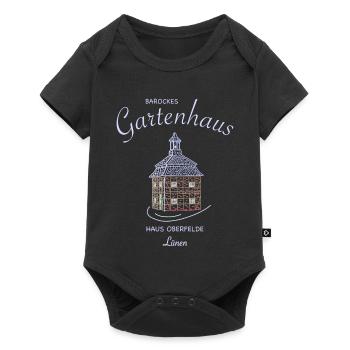 Lünen, Haus Oberfelde, kultiges Gartenhaus Spieker - Baby Premium Kurzarmbody - Schwarz - Vorne