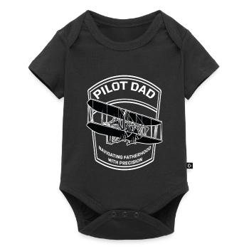 Pilots Dad Unique gift idea for dad - Baby Premium short-sleeve bodysuit - black - Front
