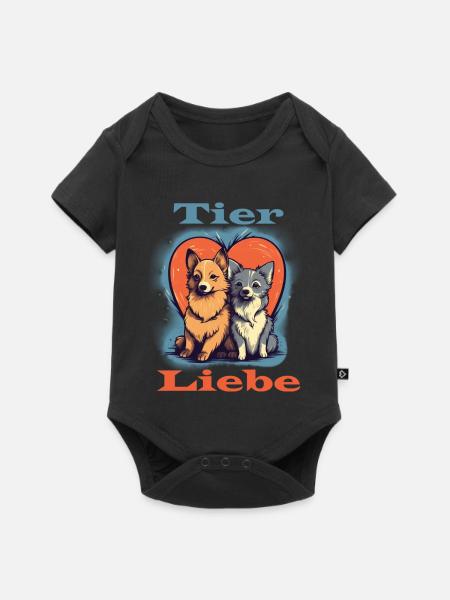 Tier Liebe - Baby Premium Kurzarmbody - Schwarz