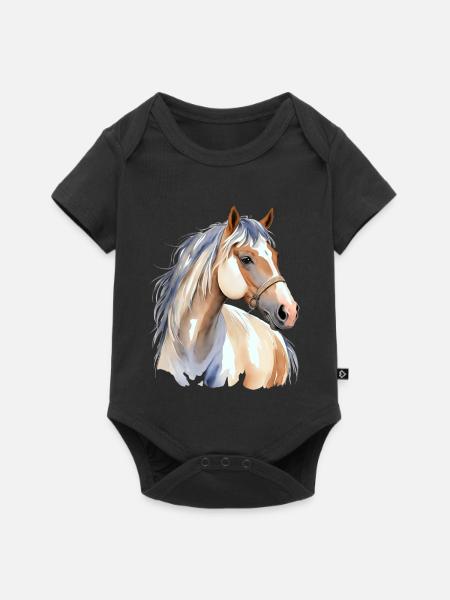 Painthorse - Baby Premium Kurzarmbody - Schwarz