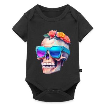 Skull - Baby Premium short-sleeve bodysuit - black - Front
