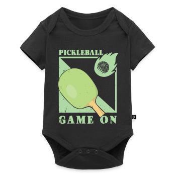 Joueur de pickleball - Body à manches courtes Premium Bébé - noir - Devant