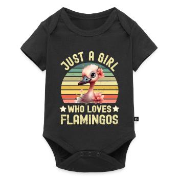 Flamingo - Baby Premium short-sleeve bodysuit - black - Front