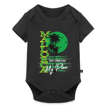 Rêve rétro des palmiers majorquins - Body à manches courtes Premium Bébé - noir - Devant