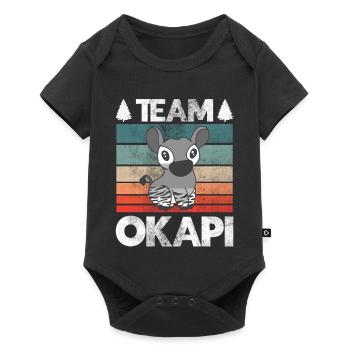 Okapi das Juwel des Dschungels - Baby Premium Kurzarmbody - Schwarz - Vorne