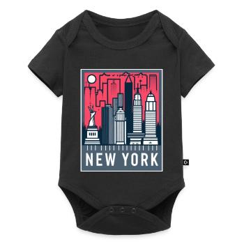 Horizon de New York Pop Art - Body à manches courtes Premium Bébé - noir - Devant
