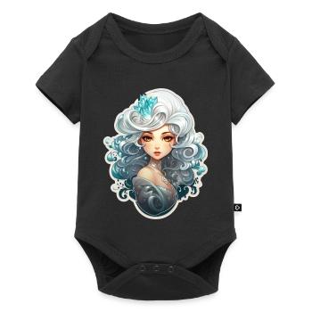 Crystal Magician With White Hair RPG Shirt - Baby Premium short-sleeve bodysuit - black - Front