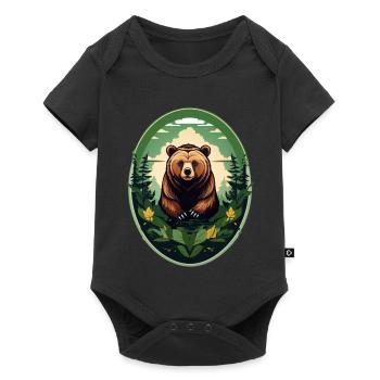 Brown bear - Baby Premium short-sleeve bodysuit - black - Front