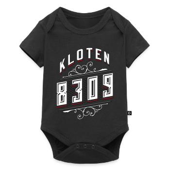 Kloten 8309 - Gemeinde Kloten Nürensdorf - Baby Premium Kurzarmbody - Schwarz - Vorne