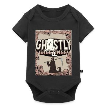 Spiritual Grim Reaper Greeting Design - Baby Premium short-sleeve bodysuit - black - Front