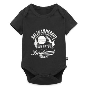 Salzkammergut Wildnissee Bergsee Naturmotiv - Baby Premium Kurzarmbody - Schwarz - Vorne