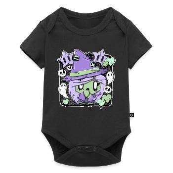 Willow the witchy witch zombie in kawaii style - Baby Premium short-sleeve bodysuit - black - Front