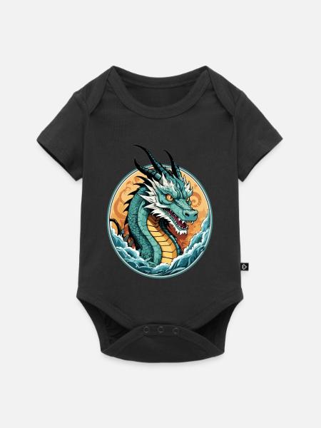 See Drachen - Baby Premium Kurzarmbody - Schwarz
