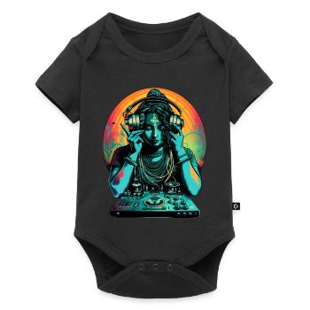Déesse DJ - Body à manches courtes Premium Bébé - noir - Devant